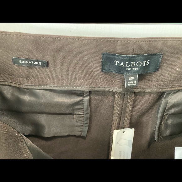 Talbots NWT 10P Brown Dress Pants - Picture 5 of 6